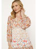 Usha Women Dress in orange multicolor