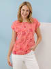 Sieh an! Rundhals-Shirt in koralle-erdbeere-bedruckt