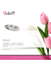 BALIA Ring Gold 333 Weißgold - 8 Karat 3 reihig Zirkonia Größe 56 (17,8)