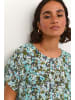 Kaffe Ärmellose Bluse KAamber Loose fit in Blue/Green Abstract Flower