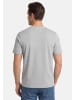 Redmond T-Shirt Basic in Weiß / grau