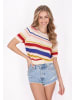 IZIA Women Sweater in offwhite multicolor