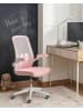 Beliani Bürostuhl OVERLORD in Rosa/Weiß - (W) 49 x (H) 100 x (L) 63 cm