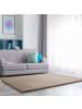 KADIMA DESIGN Hochflor Teppich waschmaschinenwaschbar Unifarben  Schlafzimmer in Beige