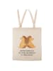 Mr. & Mrs. Panda ToteBag Igel händchenhaltend mit Spruch in Creme