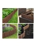 relaxdays 4 x Beeteinfassung in Braun - (B)60 x (H)20 cm