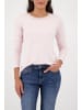 monari Pullover-Shirt mit Strickkragen in Light Rose