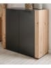 Furn.Design Kommode grau, Artisan Eiche 89 x 85 cm, Sideboard 2-türig