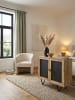 KADIMA DESIGN Sideboard Kommode | Mango/Stein, 80x75x35cm, 2 Türen, Massiv