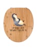 Mr. & Mrs. Panda Toilettendeckel Pinguin Lachen mit Spruch in Braun