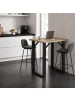 VCM  Holz Bartisch Stehtisch Tisch Tresen Xona 80x80 cm in Schwarz / Sonoma-Eiche