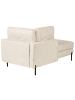 Beliani Chaiselongue REBAIS in Beige/Schwarz - (W) 172 x (H) 85 x (L) 85 cm