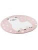 Pergamon Kinder Teppich Maui Kids Alpaka Rund in Rosa