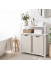 relaxdays Wäschekorb in Weiß/ Beige - (B)73 x (H)93 x (T)33 cm