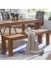 KADIMA DESIGN Holzbank Sheesham | 140x45x35cm, Massiv, Landhaus in Braun
