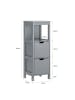 SoBuy Toilettenkabinett in Mattgrau - (W) 30 x (H) 90 x (L) 30 cm