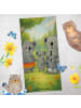 Mr. & Mrs. Panda Badehandtuch Koala Familie Design ohne Spruch in Blau Pastell