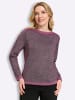 Sieh an! Langarm-Pullover in burgund-malve