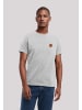 F4NT4STIC T-Shirt Basketball Bestickt in grau meliert