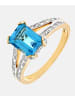 Diamant L'éternel Ring aus 375 Gelbgold mit Diamant mit Topas