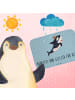 Mr. & Mrs. Panda Badteppich Orca Zylinder mit Spruch in Blau Pastell