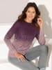 Sieh an! Jacquardpullover in traube-gemustert