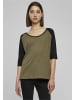 Urban Classics T-Shirt in olive/black