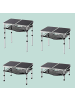 relaxdays Campingtisch in Schwarz - (B)60 x (H)60 x (T)40 cm