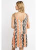 IZIA Damen Minikleid Mit Schlangenprint in Orange Mehrfarbig