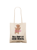 Mr. & Mrs. Panda Tragetasche Bär Hula Hoop mit Spruch in Creme