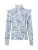 Marie Lund Bluse July in ecru blau - 0002