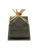 Mauro Ferretti Goldener Kerzenhalter aus Metall mit Blättern, 29 x 12,5 x 44 cm