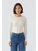 Oui Langarmshirt Spitze in gardenia