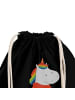 Mr. & Mrs. Panda Jutebeutel Einhorn Pilz mit Spruch in Schwarz