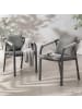 home24 Gartenstuhl Verdee 2er-Set in Anthrazit