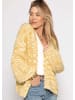 SASSYCLASSY Zweifarbiger Cardigan in Gelb