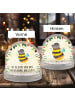 Mr. & Mrs. Panda glitzerkugel Hummel flauschig mit Spruch in Naturpapier