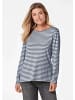 GOLDNER Kurzgröße:  Jerseyshirt im Streifen-Look in marine / cremeweiß / geringelt