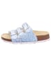 superfit Tieffußbett Pantolette FUSSBETTPANTOFFEL in Hellblau/Silber