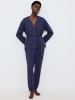 Triumph Morgenmantel Cozy Comfort Robe Top Quilted in BLUE - DARK COMBINATION