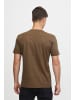 CASUAL FRIDAY Rundhals Basic T-Shirt Meliert CFThor in Braun