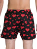 Sugar Pine Boxer Webboxershorts weit Motive Print in Herzen schwarz