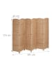 relaxdays Paravent in Natur - (B)160 x (H)241 cm