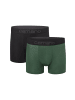 camano Boxershorts Unterhosen Herren elastischer Gummibund ohne Einschneiden Baumwolle Stretch hautfreundlich Atmungsaktiv 2er Pack comfort in sycamore green