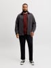 JACK & JONES PLUS Overshirt in Dark Grey Melange