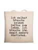 Mr. & Mrs. Panda Tote Bag Ich selber brauche keinen... mit Spruch in Creme