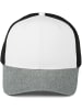 styleBREAKER Snapback Cap in Grau meliert / Weiß / Schwarz