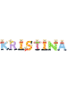 Playshoes Deko-Buchstaben "KRISTINA" in bunt