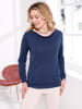 Sieh an! Langarm-Pullover in dunkelblau
