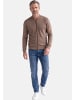 Redmond Strickjacke Basic in Braun / dunkelgrün